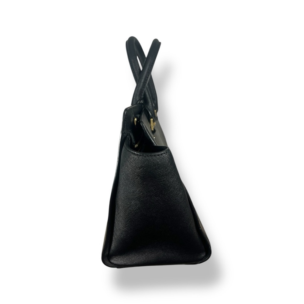 Michael Kors Saffiano Black Leather Selma Top Handle Bag, Crossbody - Picture 9 of 11
